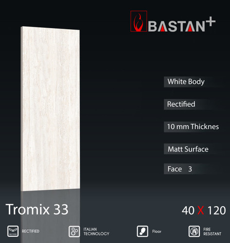 کاشی و سرامیک بدنه سفید 120×40 ترومیکس 5966 (M33) (باستان)