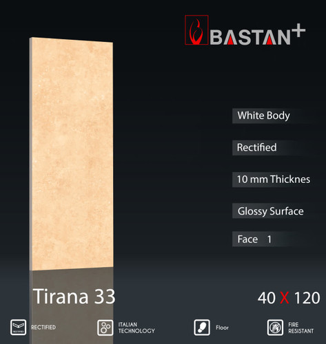 کاشی و سرامیک بدنه سفید 120×40 تیرانا 6288 (T33) (باستان)