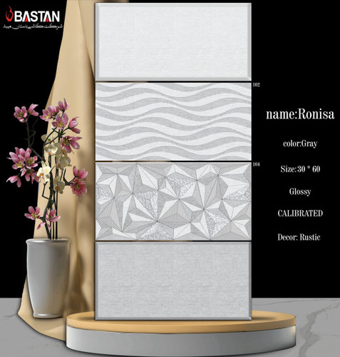 کاشی و سرامیک بدنه سفید 60×30 رونیسا تیره کونیک 5695 (براق 66)