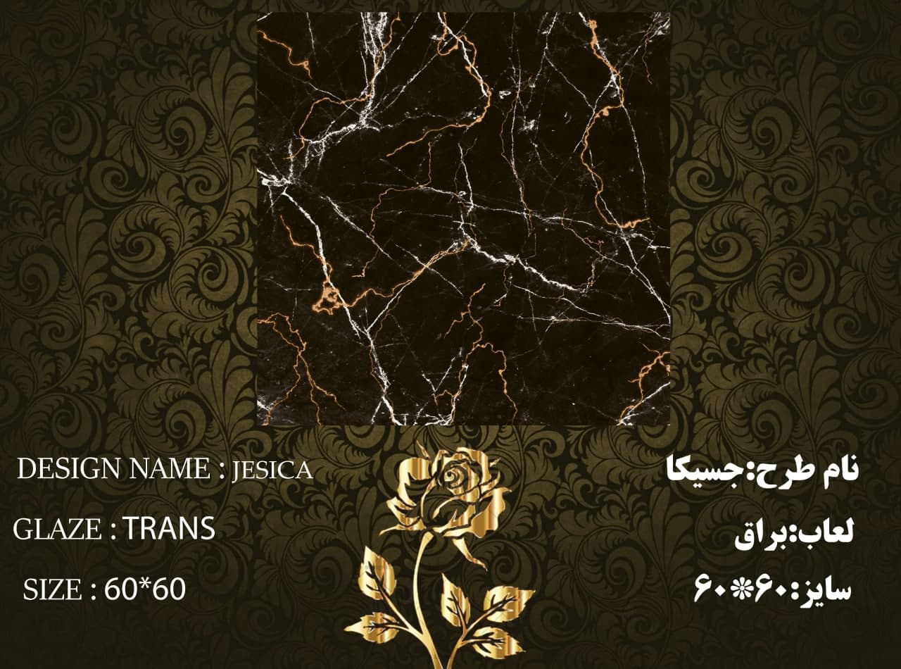 کاشی و سرامیک ساناز کف  سایز 60*60  جسیکا براق  طیف 66