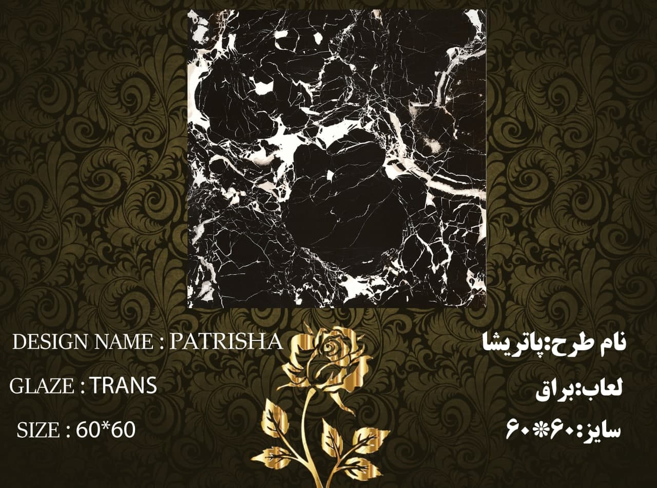 کاشی و سرامیک ساناز کف * سایز 6060 * پاتريشا براق * طیف 65