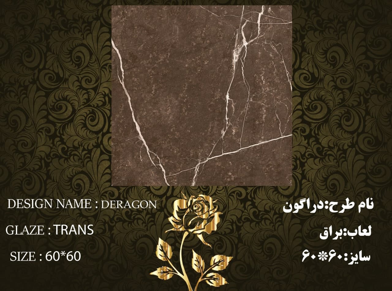 کاشی و سرامیک ساناز کف * سایز 6060 * دراگون براق * طیف 50